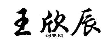 胡问遂王欣辰行书个性签名怎么写
