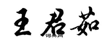 胡问遂王君茹行书个性签名怎么写