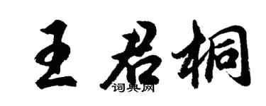 胡问遂王君桐行书个性签名怎么写