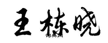 胡问遂王栋晓行书个性签名怎么写