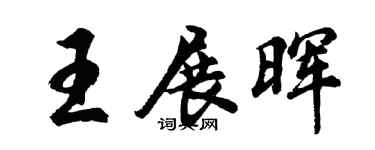 胡问遂王展晖行书个性签名怎么写