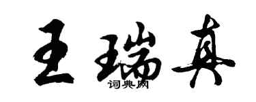 胡问遂王瑞真行书个性签名怎么写