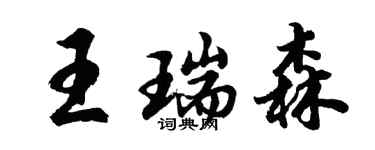 胡问遂王瑞森行书个性签名怎么写