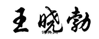 胡问遂王晓勃行书个性签名怎么写
