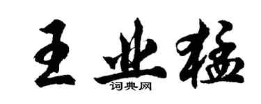 胡问遂王业猛行书个性签名怎么写