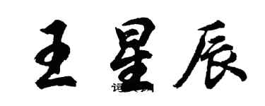 胡问遂王星辰行书个性签名怎么写