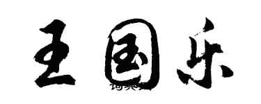 胡问遂王国乐行书个性签名怎么写