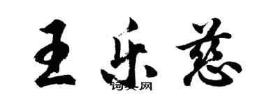 胡问遂王乐慈行书个性签名怎么写
