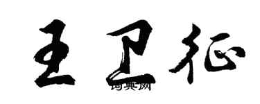 胡问遂王卫征行书个性签名怎么写