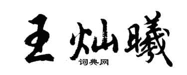 胡问遂王灿曦行书个性签名怎么写