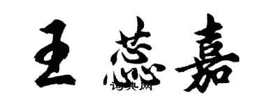 胡问遂王蕊嘉行书个性签名怎么写