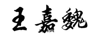 胡问遂王嘉魏行书个性签名怎么写