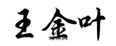 胡问遂王金叶行书个性签名怎么写