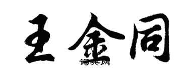 胡问遂王金同行书个性签名怎么写