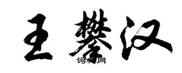 胡问遂王攀汉行书个性签名怎么写