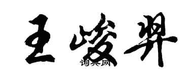 胡问遂王峻羿行书个性签名怎么写