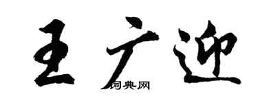 胡问遂王广迎行书个性签名怎么写