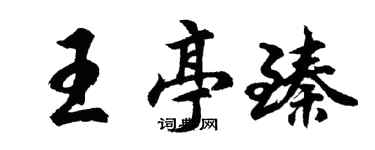 胡问遂王亭臻行书个性签名怎么写