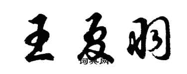 胡问遂王夏羽行书个性签名怎么写