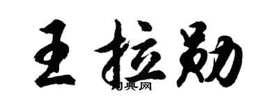胡问遂王拉勋行书个性签名怎么写