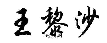 胡问遂王黎沙行书个性签名怎么写