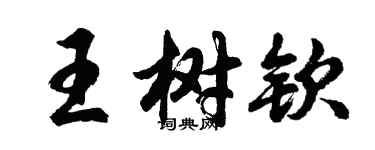 胡问遂王树钦行书个性签名怎么写