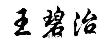 胡问遂王碧治行书个性签名怎么写