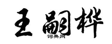 胡问遂王嗣桦行书个性签名怎么写