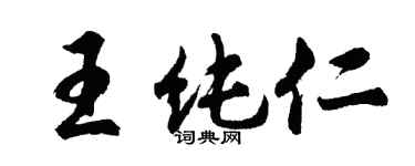 胡问遂王纯仁行书个性签名怎么写