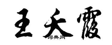 胡问遂王夭霞行书个性签名怎么写