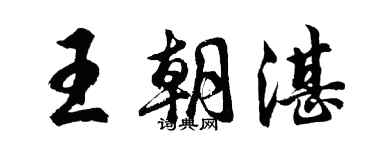 胡问遂王朝湛行书个性签名怎么写