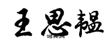 胡问遂王思韫行书个性签名怎么写