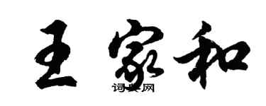 胡问遂王家和行书个性签名怎么写