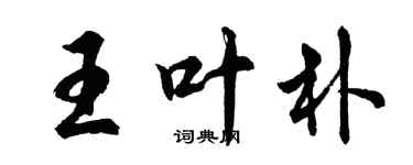 胡问遂王叶朴行书个性签名怎么写