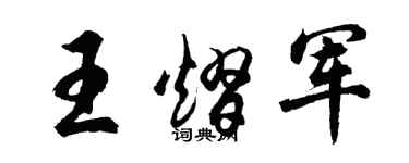 胡问遂王熠军行书个性签名怎么写