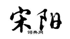 胡问遂宋阳行书个性签名怎么写