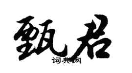 胡问遂甄君行书个性签名怎么写