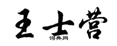 胡问遂王士营行书个性签名怎么写