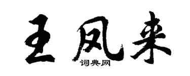 胡问遂王凤来行书个性签名怎么写