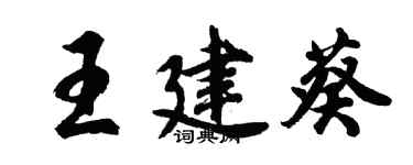 胡问遂王建葵行书个性签名怎么写