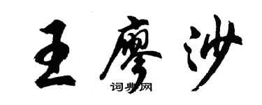 胡问遂王廖沙行书个性签名怎么写