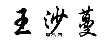 胡问遂王沙蔓行书个性签名怎么写