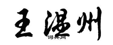 胡问遂王温州行书个性签名怎么写