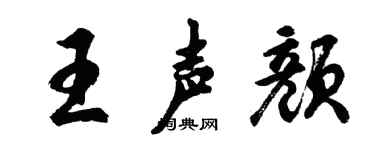 胡问遂王声颜行书个性签名怎么写