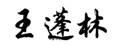 胡问遂王蓬林行书个性签名怎么写