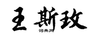 胡问遂王斯玫行书个性签名怎么写