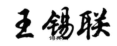 胡问遂王锡联行书个性签名怎么写