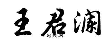 胡问遂王君澜行书个性签名怎么写