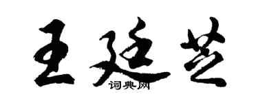 胡问遂王廷芝行书个性签名怎么写