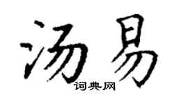 丁谦汤易楷书个性签名怎么写